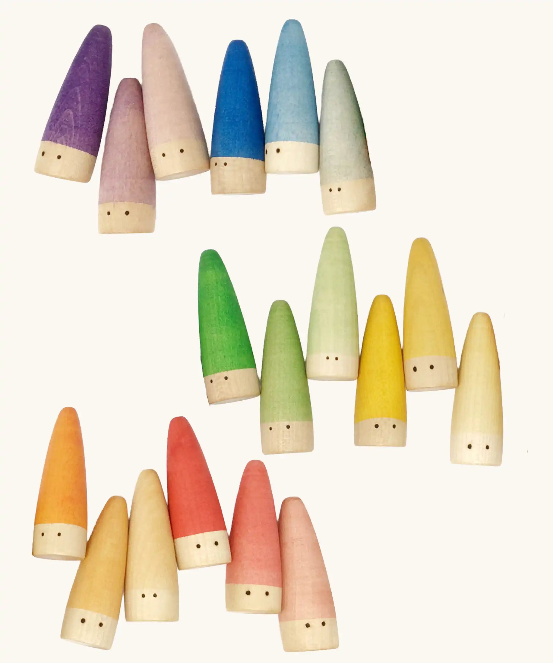 Grapat 18 Palos Stick Men Wooden Peg Dolls.