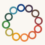 Grapat Perpetual Calendar Rings set of 12 on a plain background. 