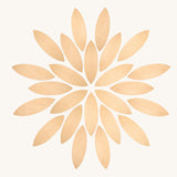 Grapat petals wooden platform.  set of 24 wooden petals. These platform bases are perfect for use with Grapat mandala pieces. These wooden petals are part of a huge range of open ended wooden toys from Grapat available here at Babipur.