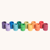 Grapat Rainbow Rings 12 Colours in a pack of 72, 6 rings in each colour.