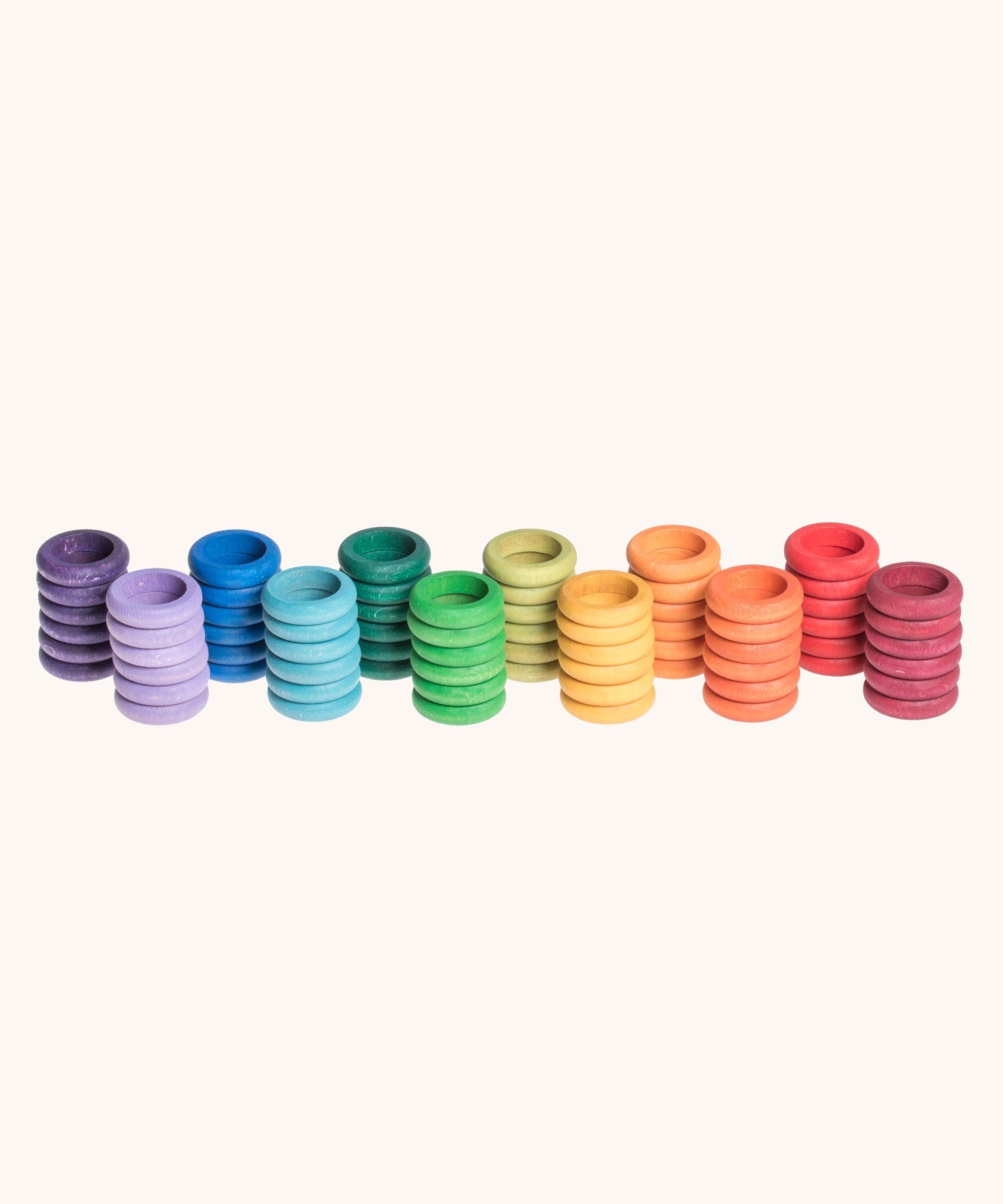 Grapat Rainbow Rings 12 Colours in a pack of 72, 6 rings in each colour.