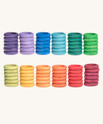 Grapat Rainbow Rings 12 Colours in a pack of 72, 6 rings in each colour.