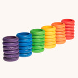 Grapat Rainbow Rings in 6 Colours in a pack of 36, 6 of each colour.