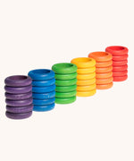 Grapat Rainbow Rings in 6 Colours in a pack of 36, 6 of each colour.