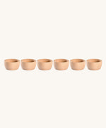 Grapat 6 small Natural Montessori Sorting Toy Bowls. These wooden toys are part of a wide range of open ended toys available at Babipur.  