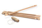 buttons and bells intertwined in the threads on a white background