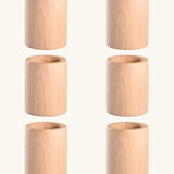 Grapat 6 natural wooden cups.