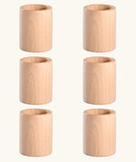 Grapat 6 natural wooden cups.