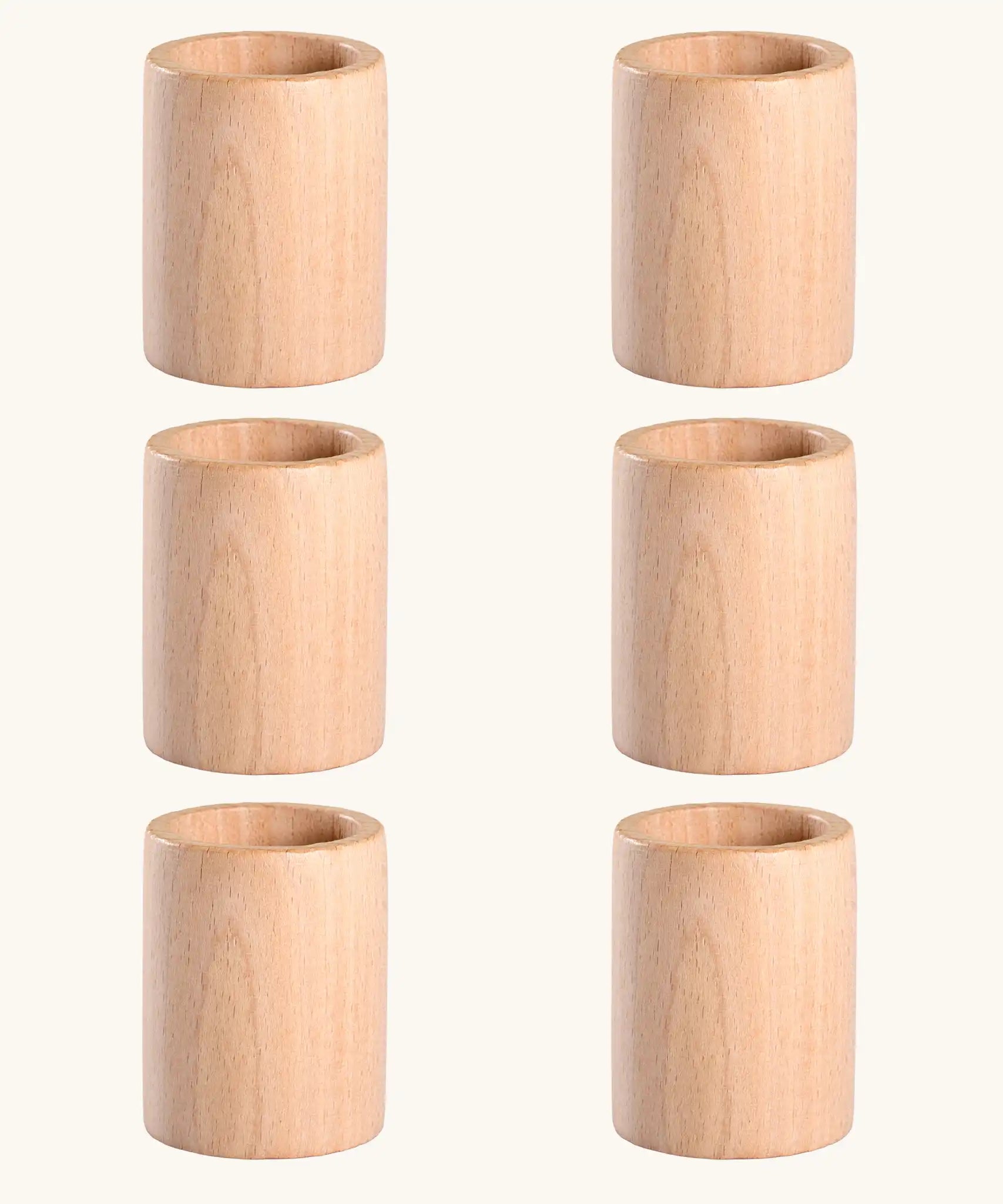 Grapat 6 natural wooden cups.