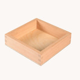 Grapat square shaped Wooden Storage Box. This wooden storage box is perfect for storing wooden loose part toys that are available at Babipur. 