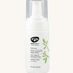 Green People Cleansing Hand Foam on a plain background. 