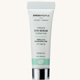 Green People Organic Firming Eye Serum on a plain background. 