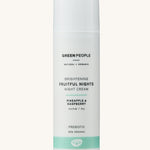 Green People Fruitful Nights Night Cream on a plain background. 