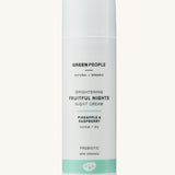 Green People Fruitful Nights Night Cream on a plain background. 