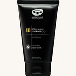Green People no.10 Itch Away Shampoo in a 150ml tube on a plain background. 