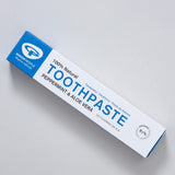 White and blue branded Green People box for the peppermint and aloe vera toothpaste