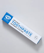White and blue branded Green People box for the peppermint and aloe vera toothpaste