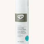 Green People Scent-Free Hydrating Calming Serum on a plain background. 