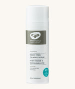 Green People Scent-Free Hydrating Calming Serum on a plain background. 