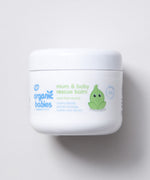 A tub of Organic Babies mum & baby   Scent Free rescue balm