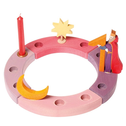 Grimm's 12-Hole Pink & Purple Wooden Celebration Ring – Babipur