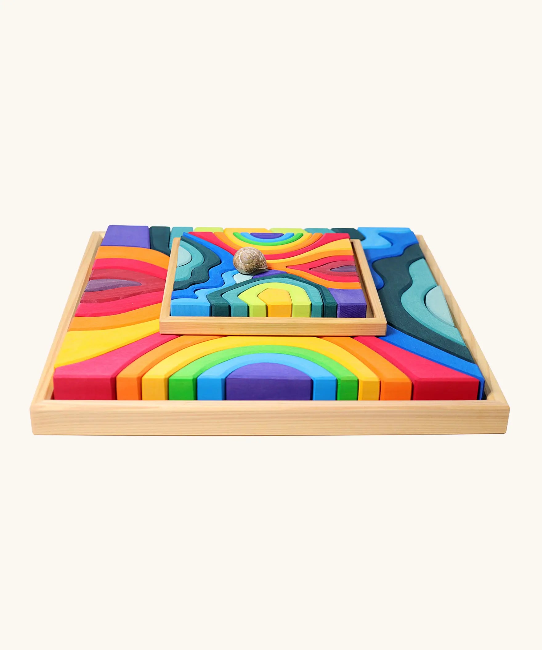 Grimm's Large and small 4 Elements wooden Building Sets.