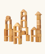 Grimm's 60 natural geo wooden building blocks. 