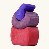 Grimm's purple bakery block house wooden toy