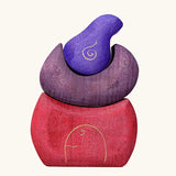 Grimm's purple bakery block house wooden toy