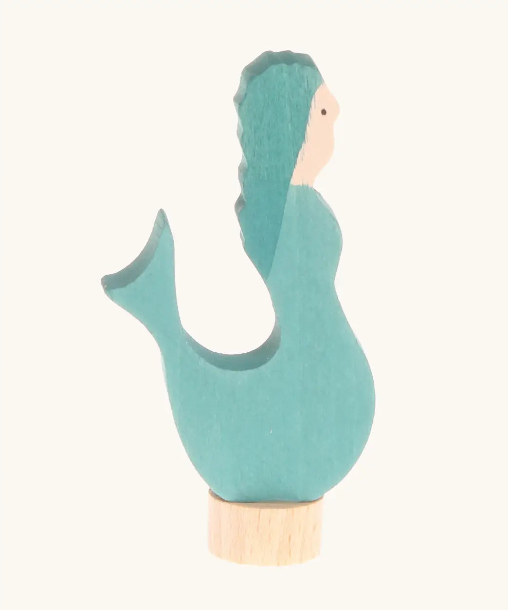Grimm's handcrafted blue mermaid decorative figure with a unpainted stand 