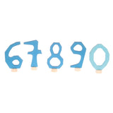 Grimm's Decorative Numbers Set 6-9 & 0 - Blue