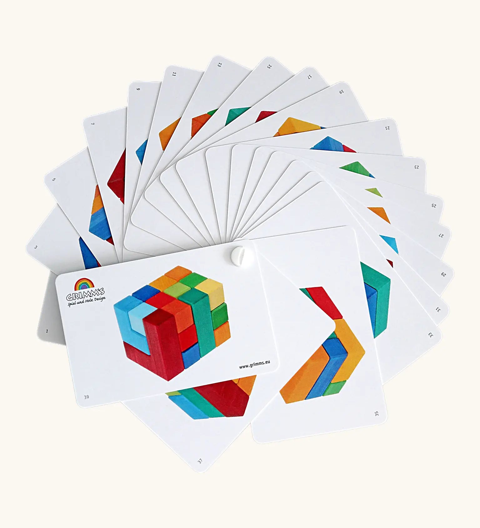 Grimm's Puzzle Square Booklet. Features directions for 20 colouful and exciting puzzle builds 