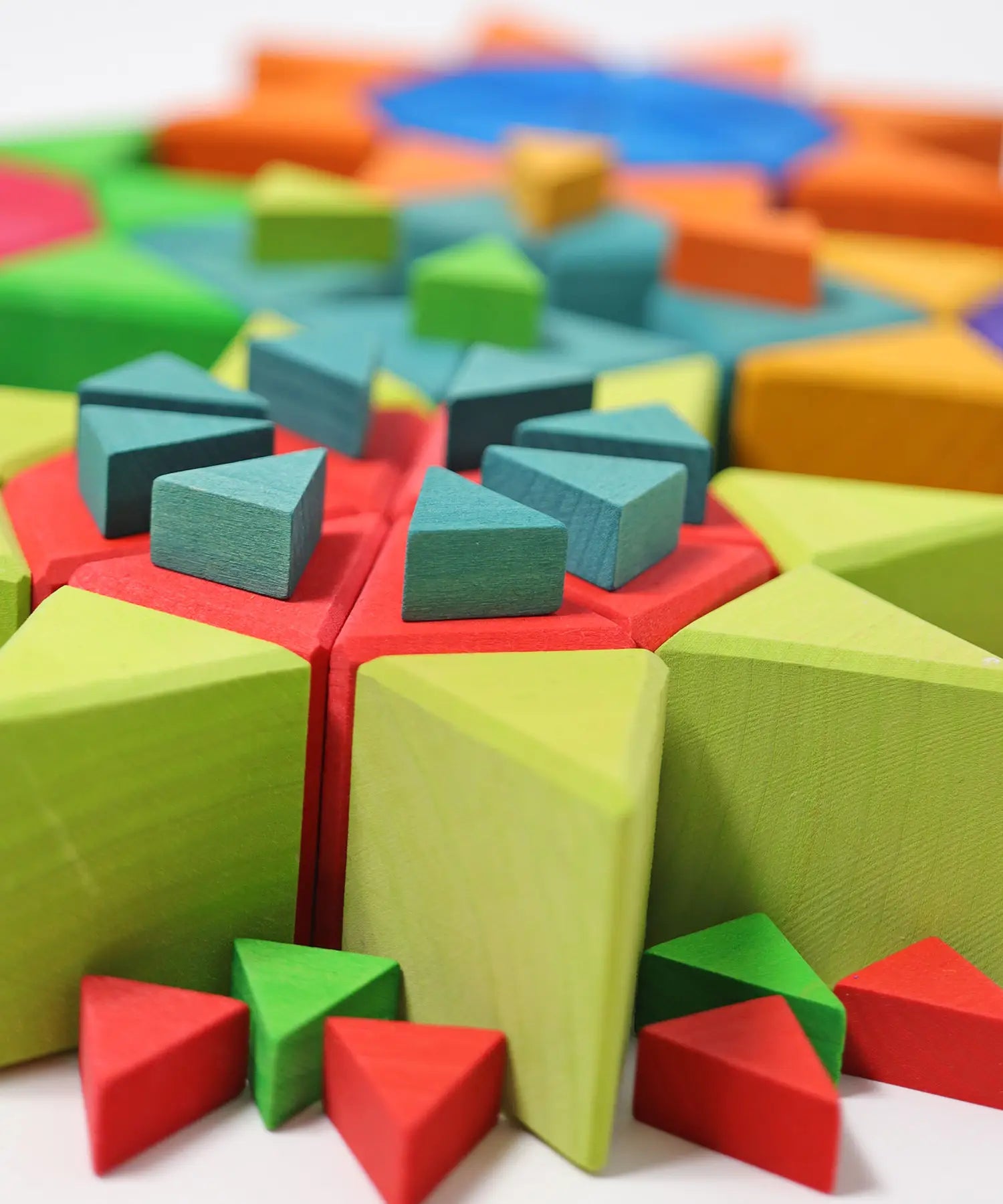 Close up of the Grimm's Building Octagon Puzzle in two sizes. 
