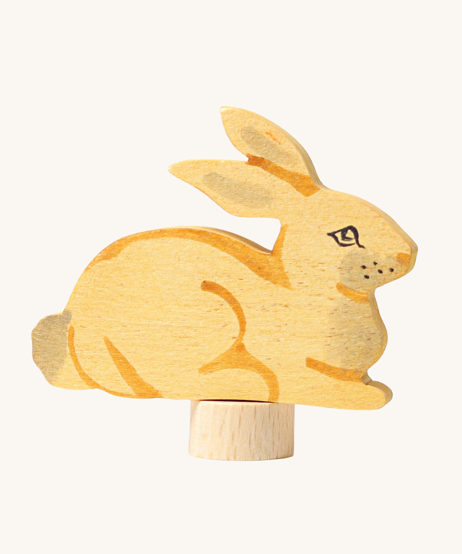 Grimm's Sitting Rabbit Decorative Figure. These Waldorf inspired decorative figures are part of a wide range of wooden decorations for celebration rings available here at Babipur.