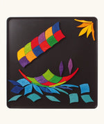 Grimm's colour spiral magnet puzzle used to create a boat scene.