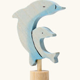 Grimm's two dolphins decorative figure for celebration rings.