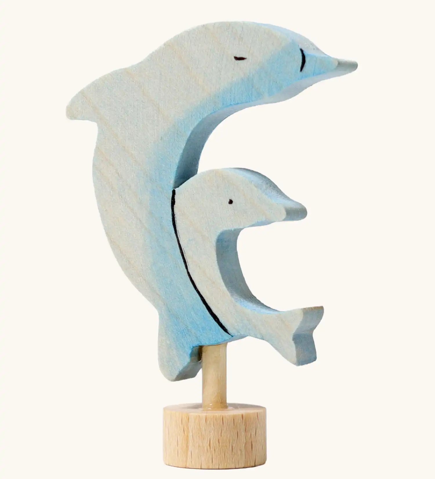 Grimm's two dolphins decorative figure for celebration rings.