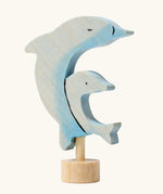 Grimm's two dolphins decorative figure for celebration rings.