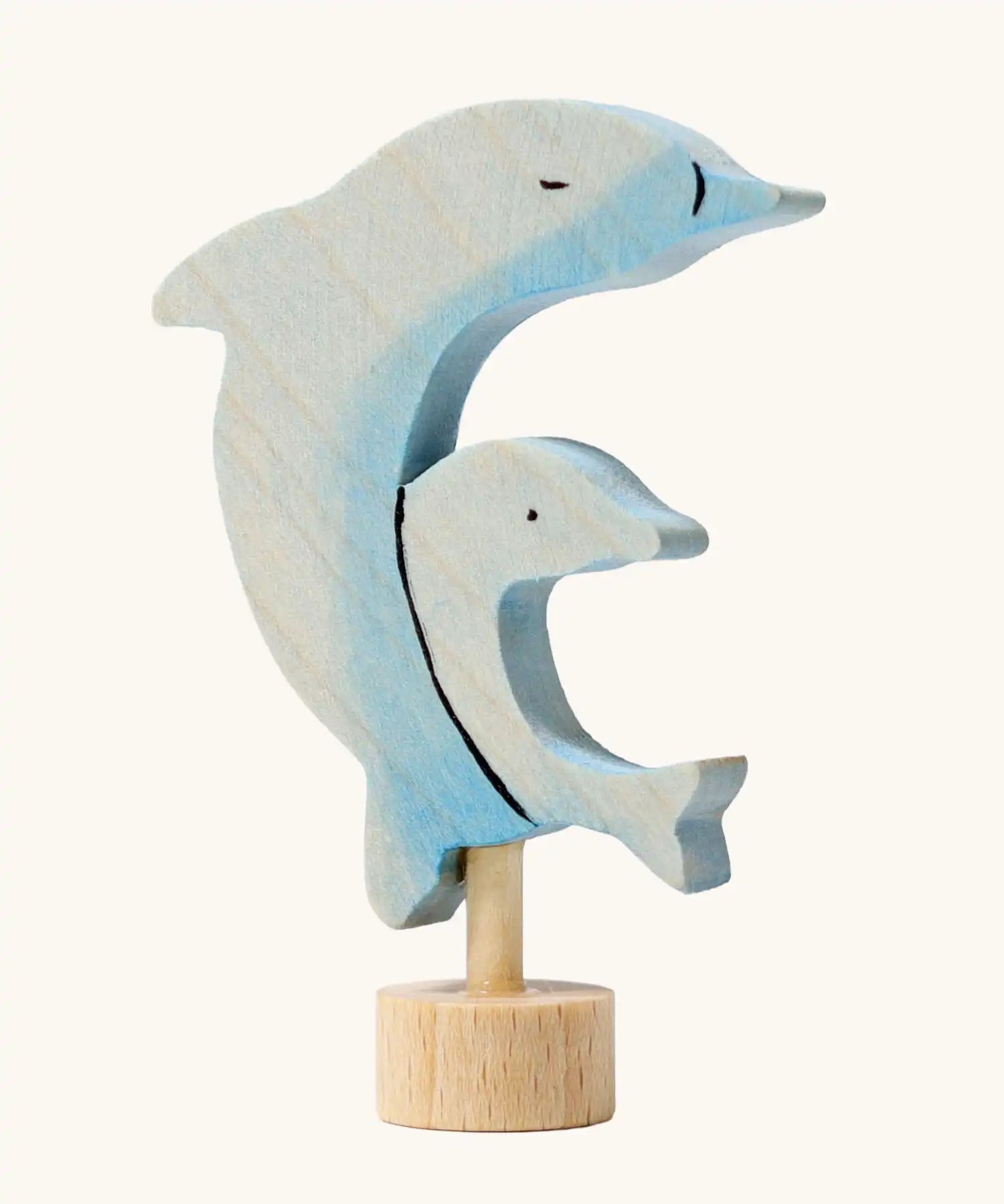 Grimm's two dolphins decorative figure for celebration rings.