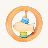 Grimm's wooden Grasping Toy Little Fish With Wooden Discs
