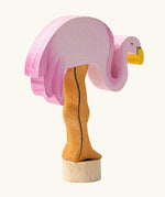 Grimm's flamingo decorative figure for celebration rings. View of back.