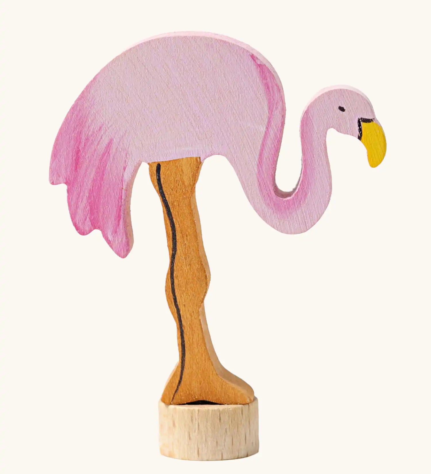 Grimm's flamingo decorative figure for celebration rings.