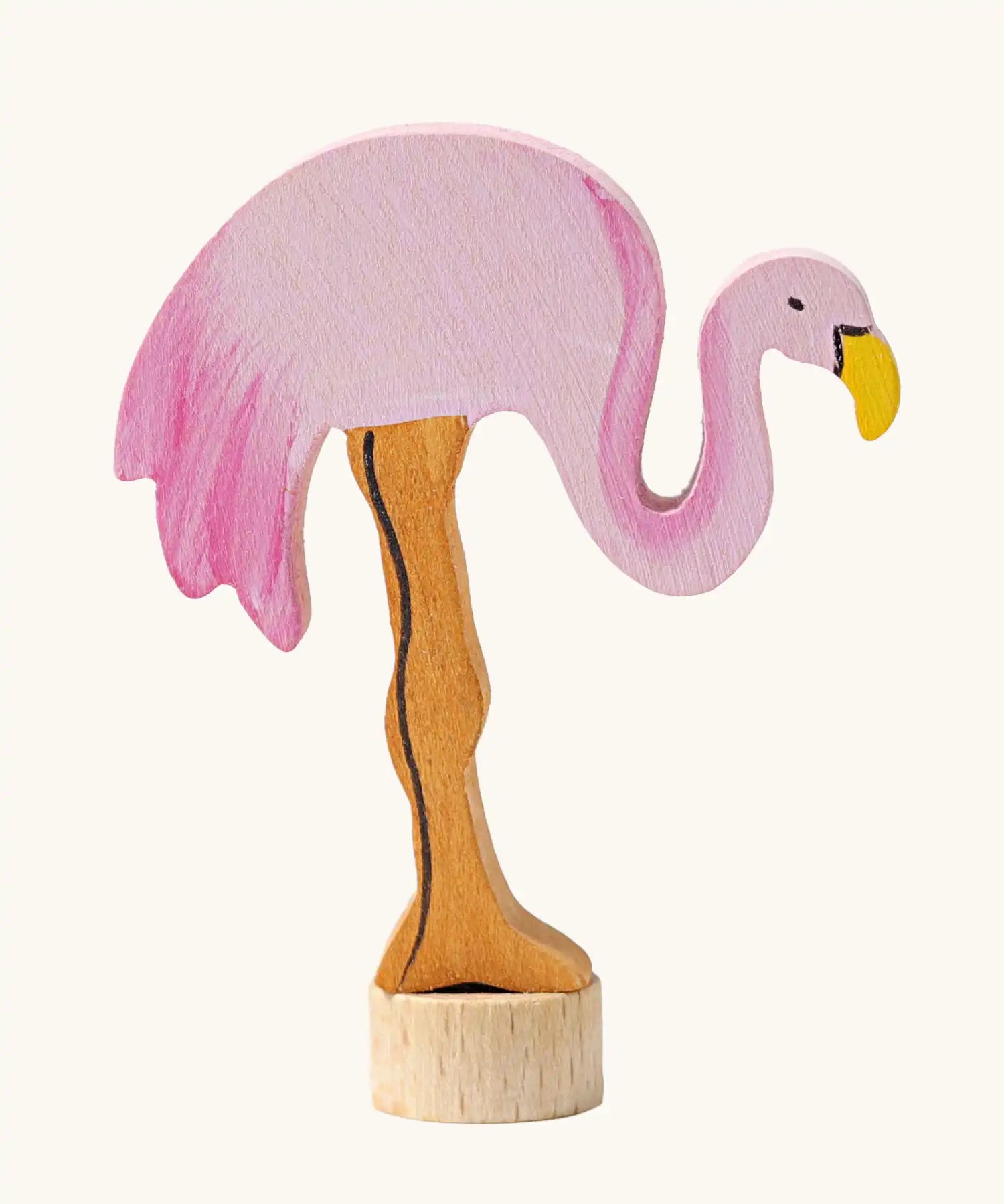Grimm's flamingo decorative figure for celebration rings.