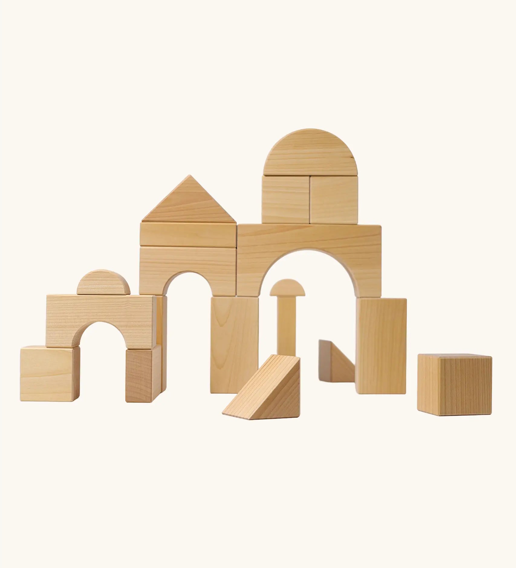Grimm's giant natural wooden building blocks set.