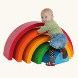 Chils standing by the Grimm's Giant Rainbow.