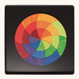 Grimms Goethe magnetic puzzle set. Includes 24 plywood magnetic pieces in bright colours and a storage tin