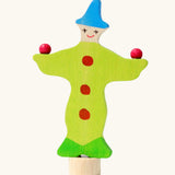 Grimm's green juggling clown decorative figure for celebration ring.