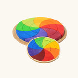 Large and small Grimm's colour goethe circle wooden toy.