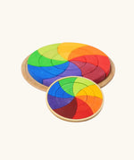 Large and small Grimm's colour goethe circle wooden toy.