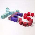 The word yes written with the blocks from the Grimm's Large Mosaic Square.